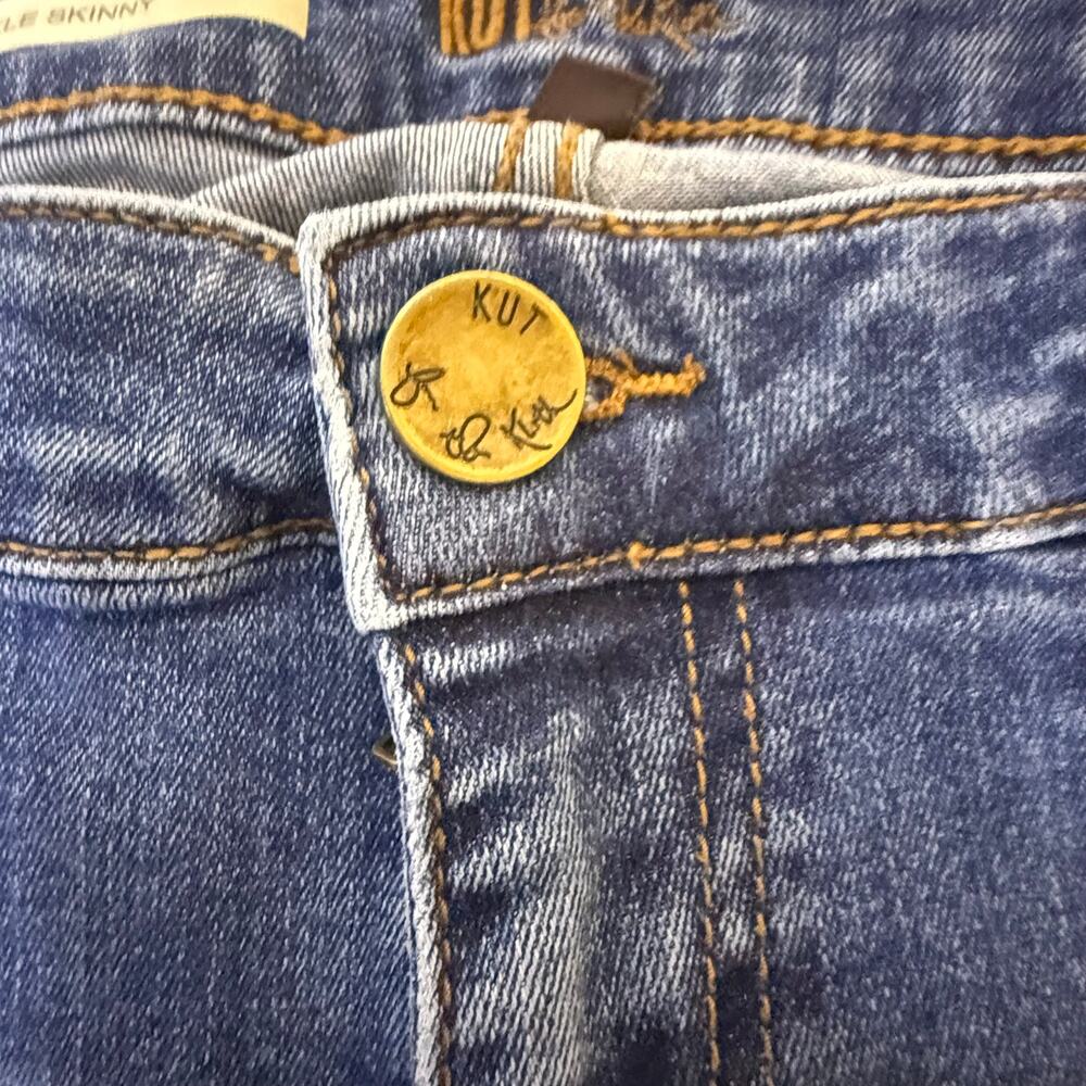 Kut From The Kloth Ankle Skinny Raw Hem Jeans 12P - Picture 3 of 5